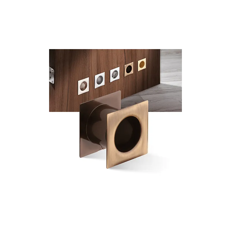 Ventilateur métallique carré pour porte 40 mm / Bronze