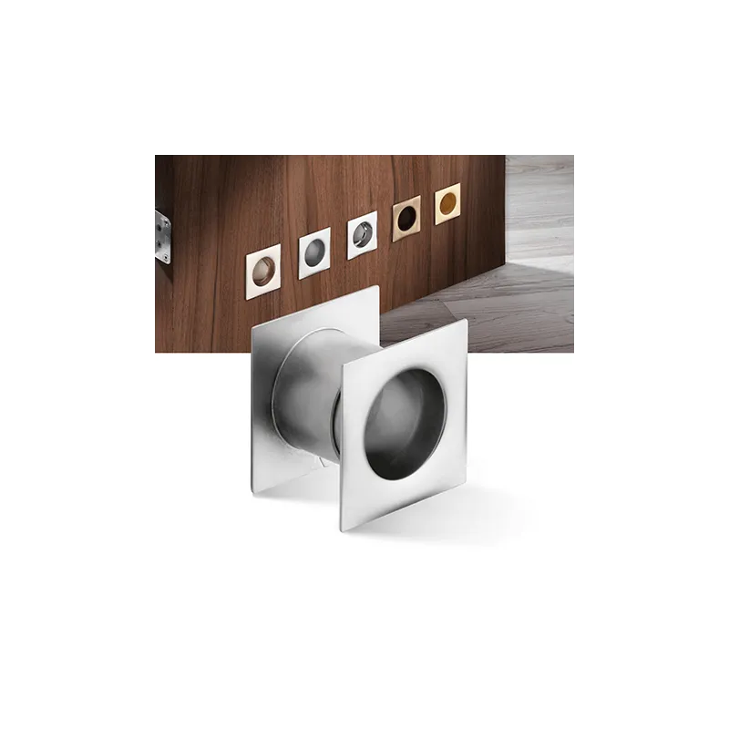 Grille d’aération carrée en métal pour porte 40 mm / Chrome mat