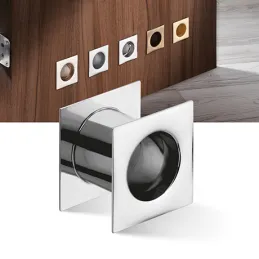 Ventilateur métallique carré pour porte 40 mm / Acier inoxydable