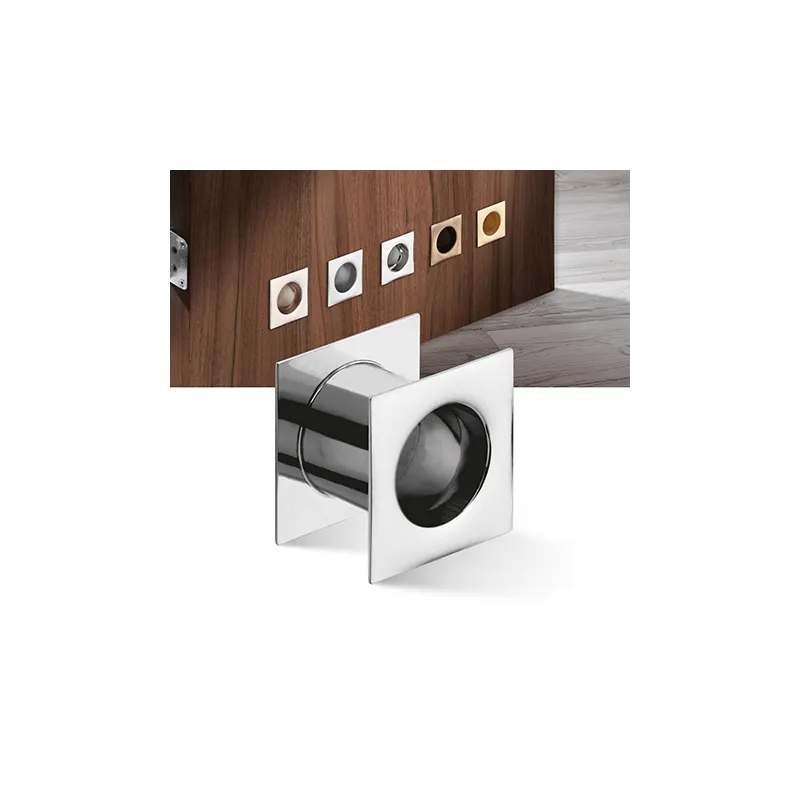 Ventilateur métallique carré pour porte 40 mm / Acier inoxydable