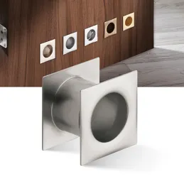 Grille d’aération métallique carrée pour porte 40 mm / Nickel mat b>