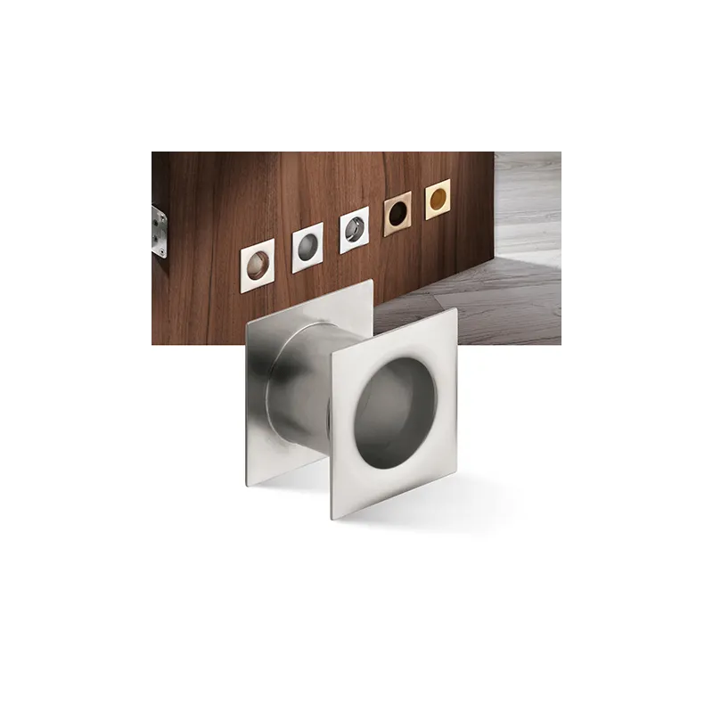 Grille d’aération métallique carrée pour porte 40 mm / Nickel mat b>