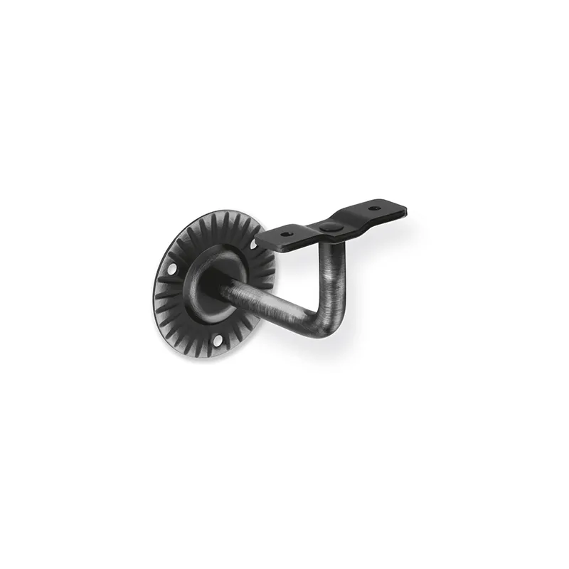 Support de main courante pour garde-corps, grand / patine noire
