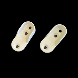 Embout pour barre de penderie – ovale / blanc mat