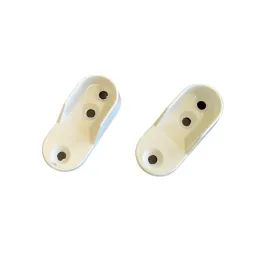 Embout pour barre de penderie – ovale / blanc mat