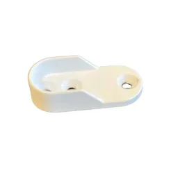 Embout pour barre de penderie – ovale / blanc mat