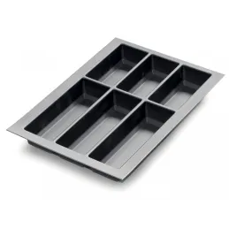 Range-couverts STANDARDO surface antidérapante / Noir cristal