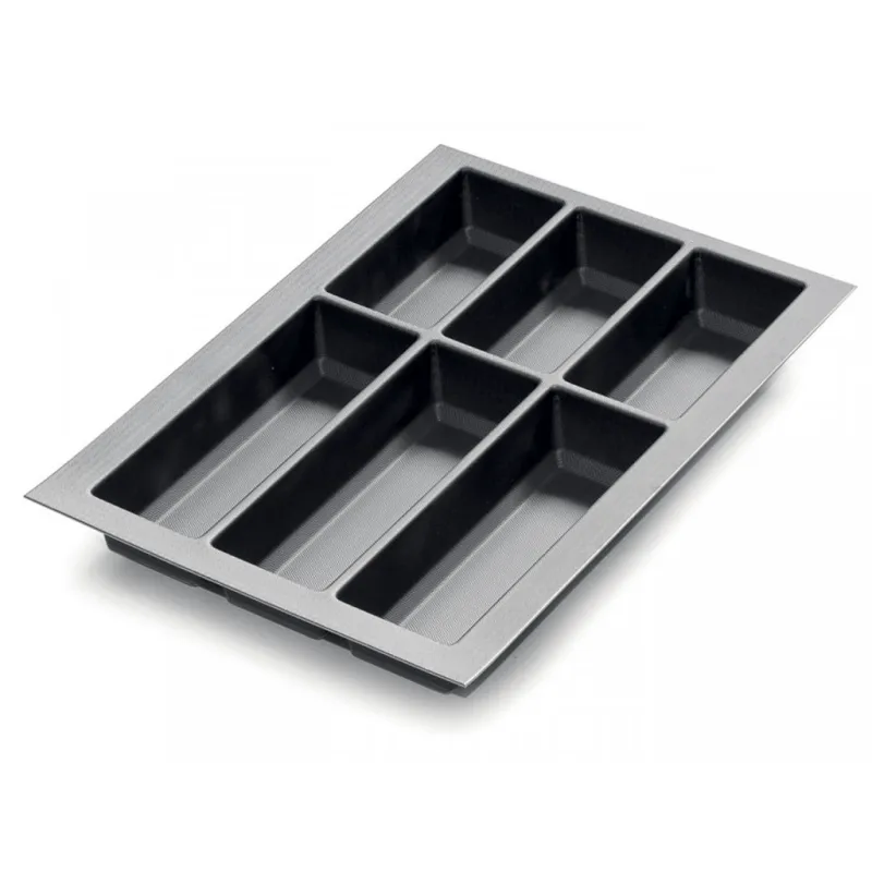 Range-couverts STANDARDO surface antidérapante / Noir cristal