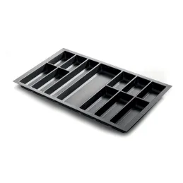 Range-couverts STANDARDO surface antidérapante / Noir cristal