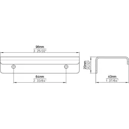 Poignée de chant de porte AEROS / Anthracite clair
