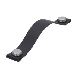 Poignée en cuir DISTANC / Aluminium – cuir noir