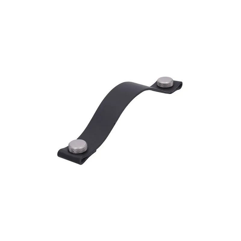 Poignée en cuir DISTANC / Aluminium – cuir noir