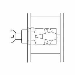 Écrous à expansion pour panneau compact M6 / Laiton - 20 pièces