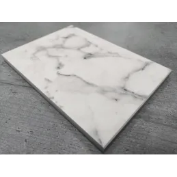 Plan de travail compact en marbre Carrara (noyau gris) / S63009 CM