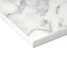 Plan de travail compact en marbre Carrara (noyau gris) / S63009 CM
