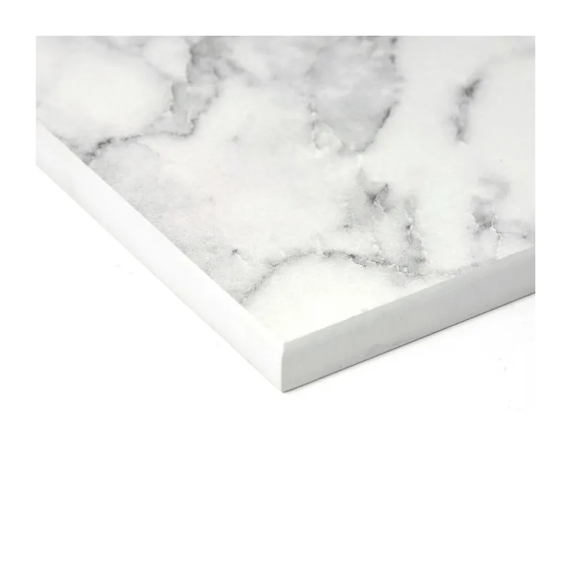 Plan de travail compact en marbre Carrara (noyau gris) / S63009 CM