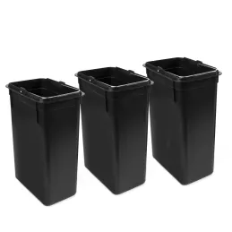 Poubelle GALEON 3 x 9 L / Acier inoxydable