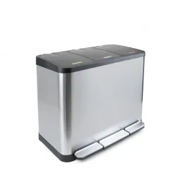 Poubelle GALEON 3 x 9 L / Acier inoxydable