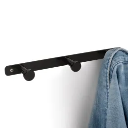 Porte-manteau mural ALMA / Noir mat