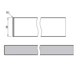 Plan de travail KRONOSPAN Andromeda blanc mat (chant ABS) / K217 GM