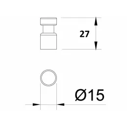 Bouton de meuble OMAHA / Noir vieilli