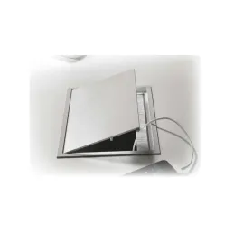 Prise escamotable avec passe-câbles VERSAFLAP 3x230V / Aluminium