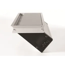 Prise escamotable avec passe-câbles VERSAFLAP 3x230V / Aluminium