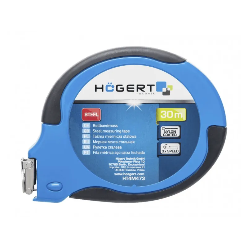 Mètre ruban en acier avec verrouillage HOGERT 30 m