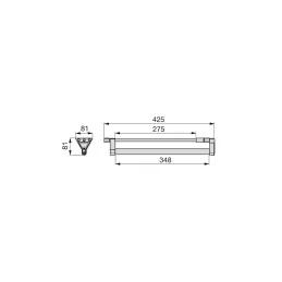 Porte-cintres coulissant 425 mm ELEMENT / Noir mat