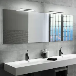 Luminaire LED de salle de bains LEON / Noir mat