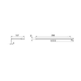 Luminaire LED de salle de bains LEON / Noir mat