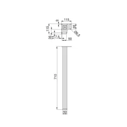 Ensemble de pieds de table ELISEUM / Blanc mat - 4 pièces