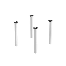 Ensemble de pieds de table ELISEUM / Blanc mat - 4 pièces