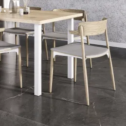 Ensemble de pieds de table ELISEUM / Blanc mat - 4 pièces