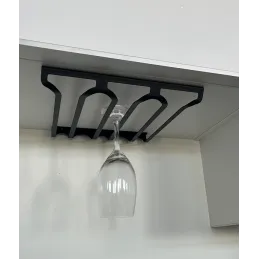 Porte-verres à trois rangées EXCLUSIVE / Noir mat