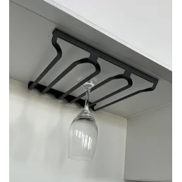 Porte-verres à trois rangées EXCLUSIVE / Noir mat