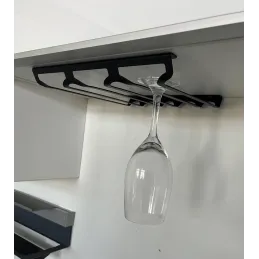 Porte-verres à trois rangées EXCLUSIVE / Noir mat