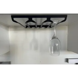 Porte-verres à trois rangées EXCLUSIVE / Noir mat