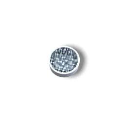 Bouton de meuble en bois ARSIA / Blanc – motif quadrillé