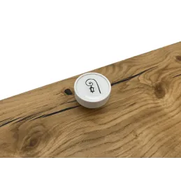 Bouton de meuble en bois ARSIA / Blanc – motif lampe