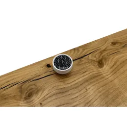 Bouton de meuble en bois ARSIA / Blanc – motif sapin noir