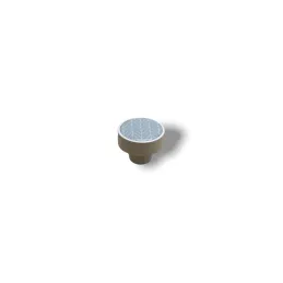 Poignée bouton en bois ARSIA / Blanc – motif sapin bleu