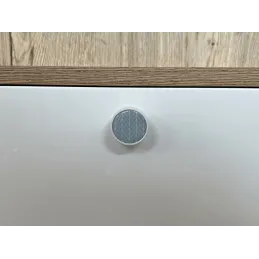 Poignée bouton en bois ARSIA / Blanc – motif sapin bleu