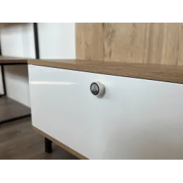 Poignée bouton en bois ARSIA / Blanc – motif bateau