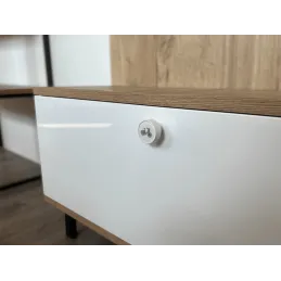 Bouton de meuble en bois ARSIA / Blanc – motif vélo