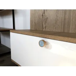 Bouton de meuble en bois ARSIA / Hêtre – bleu