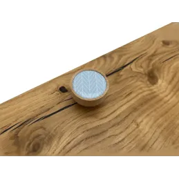 Bouton de meuble en bois ARSIA / Hêtre – bleu