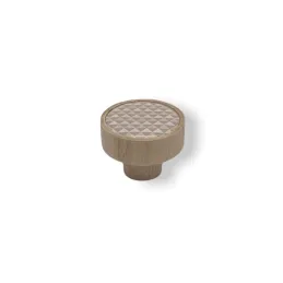 Bouton de meuble en bois ARSIA / hêtre – triangles beiges