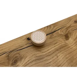 Bouton de meuble en bois ARSIA / hêtre – triangles beiges