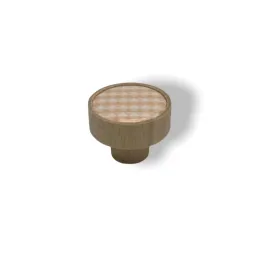 Bouton de meuble en bois ARSIA / hêtre – triangles orange